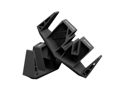Powder Stash product render showing the rubber body and ski slots